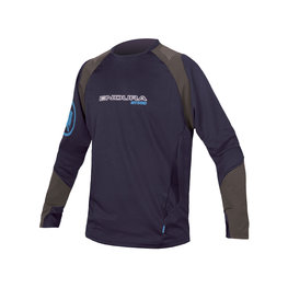 Cyklistický dres s dlhým rukávom letný - MT500 BURNER SUMMER - šedá/modrá