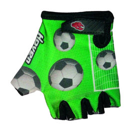 HAVEN Cyklistické rukavice krátkoprsté - DREAM KIDS - zelená/biela/čierna