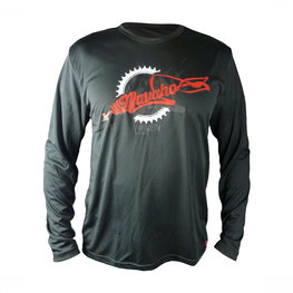 HAVEN Cyklistický dres s dlhým rukávom letný - NAVAHO LONG MTB - čierna/červená