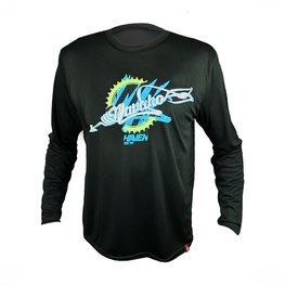 HAVEN Cyklistický dres s dlhým rukávom letný - NAVAHO LONG MTB - biela/čierna