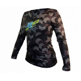 HAVEN Cyklistický dres s dlhým rukávom letný - PEARL NEO LONG LADY - čierna