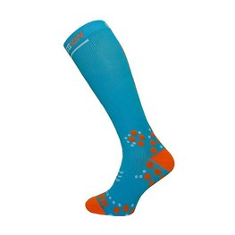 HAVEN Cyklistické podkolienky - EVOTEC SILVER - oranžová/modrá