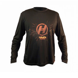 HAVEN Cyklistický dres s dlhým rukávom letný - NAVAHO LONG II - čierna/červená