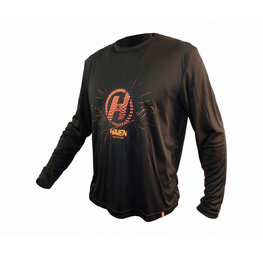 HAVEN Cyklistický dres s dlhým rukávom letný - NAVAHO LONG II - čierna/červená