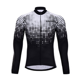 HOLOKOLO Cyklistický dres s dlhým rukávom zimný - POLAR WINTER  - biela/čierna