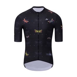 HOLOKOLO Cyklistický krátky dres a krátke nohavice - DRAGONFLIES ELITE - čierna
