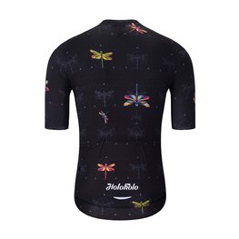HOLOKOLO Cyklistický dres s krátkym rukávom - DRAGONFLIES ELITE - čierna