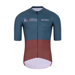 HOLOKOLO Cyklistický krátky dres a krátke nohavice - VIBES - červená/čierna/šedá
