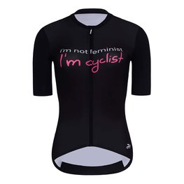 HOLOKOLO Cyklistický dres s krátkym rukávom - CYCLIST ELITE LADY - ružová/čierna/biela