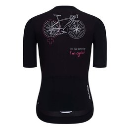 HOLOKOLO Cyklistický dres s krátkym rukávom - CYCLIST ELITE LADY - ružová/čierna/biela