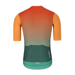 HOLOKOLO Cyklistický dres s krátkym rukávom - INFINITY - oranžová/zelená/červená