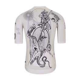 HOLOKOLO Cyklistický dres s krátkym rukávom - TATTOO ELITE - čierna/ivory
