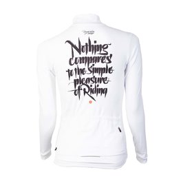 HOLOKOLO Cyklistický dres s dlhým rukávom zimný - STREETBEAT LADY WNT - biela/čierna