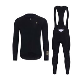 HOLOKOLO Cyklistický dlhý dres a nohavice - HOLOKOLO VICTORIOUS - zlatá/čierna