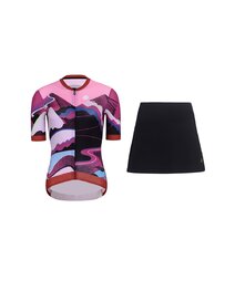 RIVANELLE krátky dres a sukňa - SUNSET - ružová/čierna/fialová