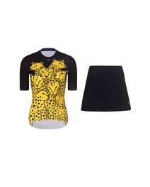 RIVANELLE krátky dres a sukňa - CHEETAH II - čierna/žltá