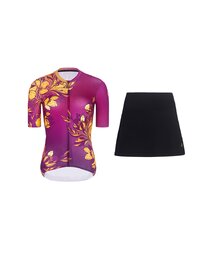 RIVANELLE krátky dres a sukňa - BAROC - fialová/žltá/čierna