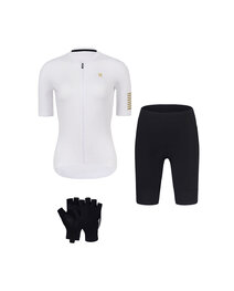 RIVANELLE Cyklistický mega set - VICTORIOUS GOLD - biela/čierna