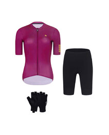 RIVANELLE Cyklistický mega set - VICTORIOUS GOLD - bordová/čierna