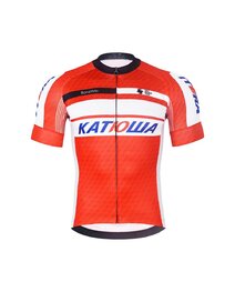 BONAVELO Cyklistický krátky dres a krátke nohavice - KATUSHA - čierna/červená
