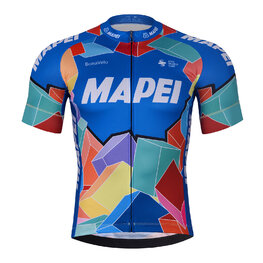 BONAVELO Cyklistický krátky dres a krátke nohavice - MAPEI - modrá/čierna