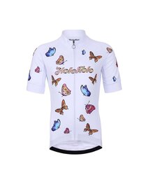 HOLOKOLO Cyklistický krátky dres a krátke nohavice - BUTTERFLIES - čierna/biela