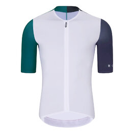 HOLOKOLO Cyklistický krátky dres a krátke nohavice - PERFORMANCE - fialová/biela/zelená
