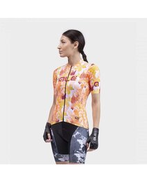 ALÉ Cyklistický krátky dres a krátke nohavice - PR-S AMAZZONIA LADY - čierna/oranžová