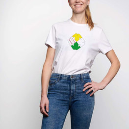 NU. BY HOLOKOLO Cyklistické tričko s krátkym rukávom - TOUR - biela/viacfarebná