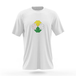 NU. BY HOLOKOLO Cyklistické tričko s krátkym rukávom - TOUR - biela/viacfarebná