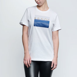 NU. BY HOLOKOLO Cyklistické tričko s krátkym rukávom - CURIOSITY - biela/modrá