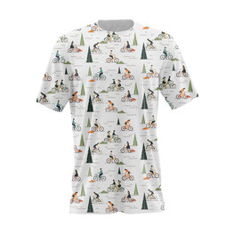 NU. BY HOLOKOLO Cyklistické tričko s krátkym rukávom - HEARTCORE - viacfarebná/biela