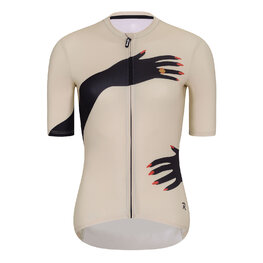 RIVANELLE Cyklistický krátky dres a krátke nohavice - HANDS LADY  - čierna/béžová