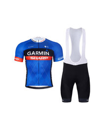 BONAVELO Cyklistický krátky dres a krátke nohavice - GARMIN SHARP - modrá/čierna