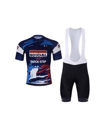 BONAVELO Cyklistický krátky dres a krátke nohavice - SOUDAL-QUICKSTEP 25 - čierna/modrá