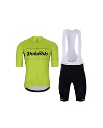 HOLOKOLO Cyklistický krátky dres a krátke nohavice - GEAR UP  - čierna/žltá