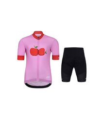 HOLOKOLO Cyklistický krátky dres a krátke nohavice - FRUIT KIDS - čierna