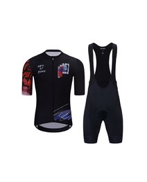 HOLOKOLO Cyklistický krátky dres a krátke nohavice - SKETCH  - červená/čierna