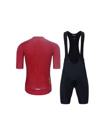 HOLOKOLO Cyklistický krátky dres a krátke nohavice - EYELET - bordová