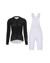 HOLOKOLO Cyklistický krátky dres a krátke nohavice - VICTORIOUS ELITE - biela/čierna