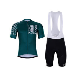 HOLOKOLO Cyklistický krátky dres a krátke nohavice - SHAMROCK - modrá/čierna
