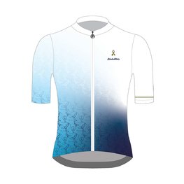 HOLOKOLO Cyklistický dres s krátkym rukávom - PEACE - biela/modrá