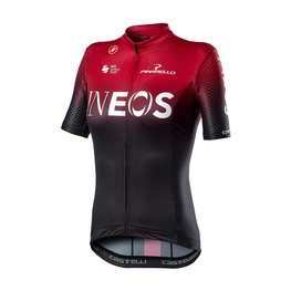 CASTELLI Cyklistický dres s krátkym rukávom - INEOS 2020 LADY - čierna/červená