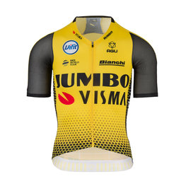 AGU Cyklistický dres s krátkym rukávom - JUMBO-VISMA 2019 - žltá/čierna
