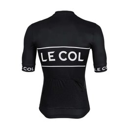 LE COL Cyklistický dres s krátkym rukávom - SPORT LOGO - čierna/biela