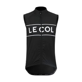 LE COL Cyklistická vesta - SPORT LOGO GILET - biela/čierna