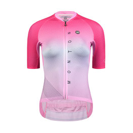 MONTON Cyklistický dres s krátkym rukávom - NEON LADY - ružová