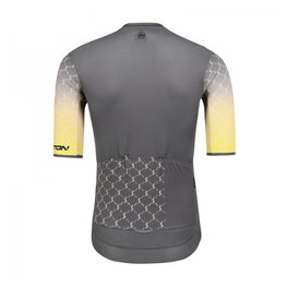 MONTON Cyklistický dres s krátkym rukávom - LIGHT - šedá/žltá