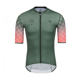 MONTON Cyklistický dres s krátkym rukávom - LIFE - zelená/ružová