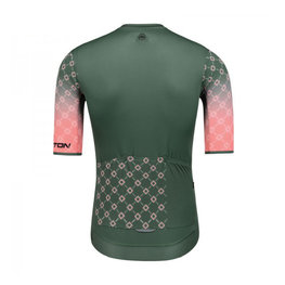 MONTON Cyklistický dres s krátkym rukávom - LIFE - zelená/ružová
